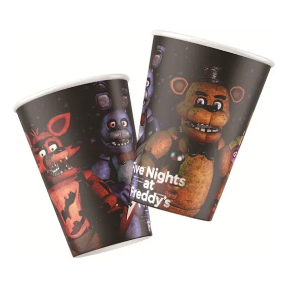 Pack De 10 Vasos Diseño Five Nights At Freddy's - Fnaf 