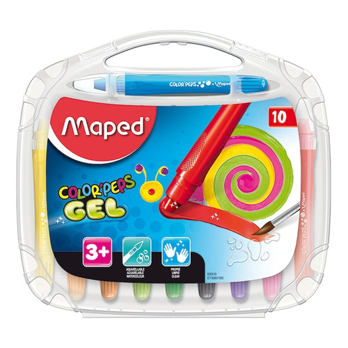 Crayones Acuarelables Gel Maped Color Peps X 10 Colores