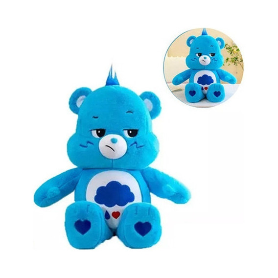 Peluche De Oso Cariñoso Gruñón Azul De 27 Cm