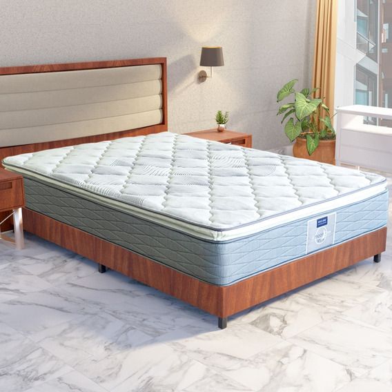 Colchon Individual Restonic Marin Tecnología Continum Wire, Cama Con Máximo Soporte y Descanso Ortopédico De Confort Medio Es Hipoalergénico y Antiácaros, De 26cm de Alto