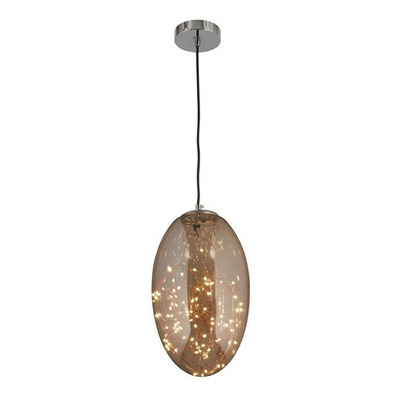 Lampara Colgante Cristal Minus Ambar Led Deco Moderno Lk