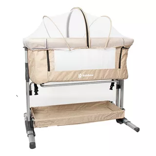 Cuna Colecho Mecedora Rainbow Kaila Plegable Con Bolso Color Beige