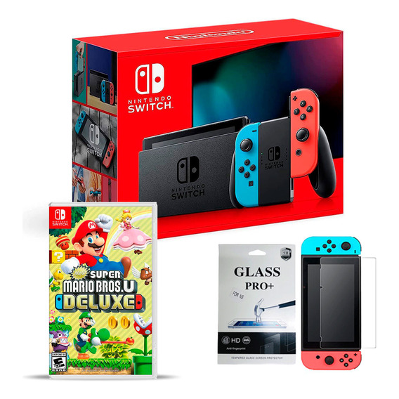 Nintendo Switch + Super Mario Bros U Del + Vidrio Macrotec