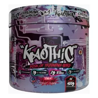 Pre Treino Pre Workout Kaothic - (400g) Fruit Punch 50 Dose