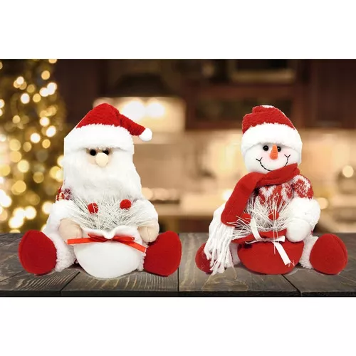 Jogo Papai Noel E Boneco Pelúcia 20cm - Master Christmas