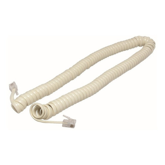 Cable De Teléfono Espiral Marfil 2.10m Fulgore Fu0648