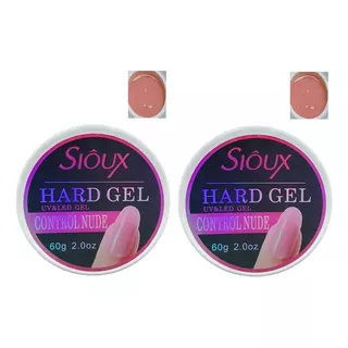 Kit 2 Geis Sioux Hard 60g Alongamento Unha Construtor Led Uv Cor 2 Geis Control Nude