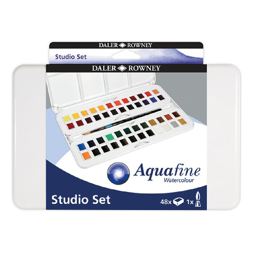 Tableta de acuarela Aquafine Daler Rowney de 48 colores