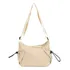 Bandolera Canva Modelo Mykonos De Nylon Con Bolsillo 30553 Crema Lisa