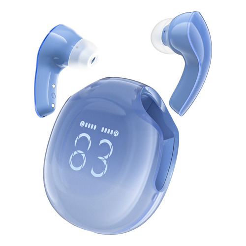 Acefast T9 Crystal Audífonos Bluetooth Cancelación De Ruido Color Azul