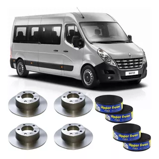 Kit 04 Disco Freio Renault Master 2.3 2013 A 2023 Diant Tras