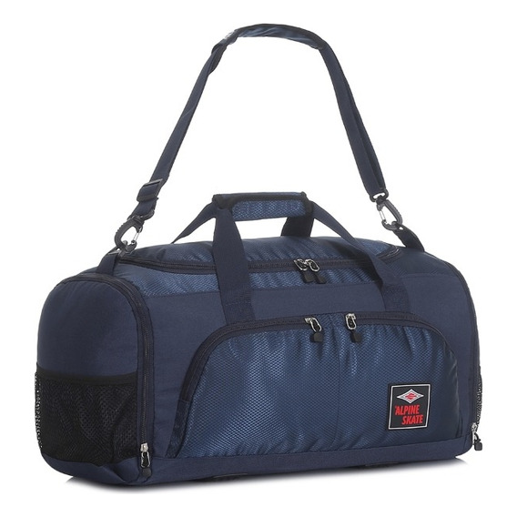 Bolso Para Entrenamiento Amplio Tira Ajustable Unisex Viaje Color Azul Liso