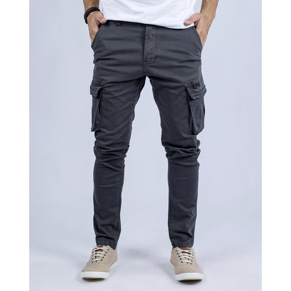 Pantalón Cargo Para Hombre Ufo Noah Gris Súper Oferta