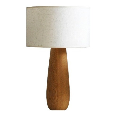 Lampara Velador Tuna Madera Guatambú Apto Led E27 Deco Obj