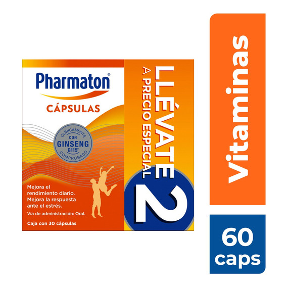 Duo Pack Multivitamínico Pharmaton Para Adultos 60 Caps