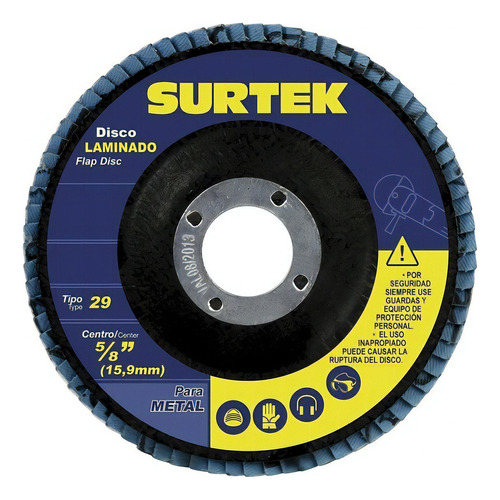 Kit 5 Disco Surtek Lz704 Laminado 7 Pulgadas Grano 40 /v