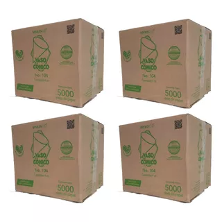 Vaso Cónico De Papel Ecológico Venuscup Caja/5,000pz 4 Cajas