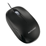 Mouse Com Fio Mid 1200dpi Conexão Usb Cabo de 120cm 3 Botões Textura Fosca Preto - MO255