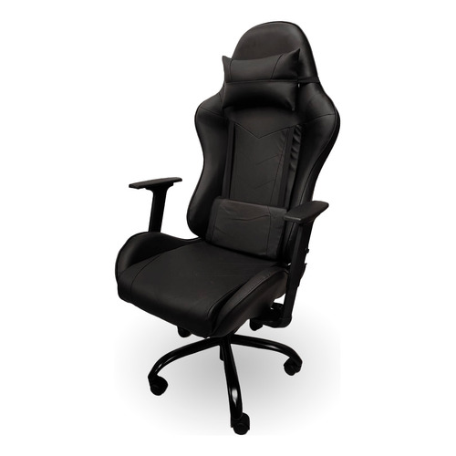 Silla de escritorio MRB DG gamer pro basic ergonómica  negra con tapizado de cuero sintético