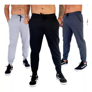 Kit 3 Calça De Moletom  Slim Sport  - Full..