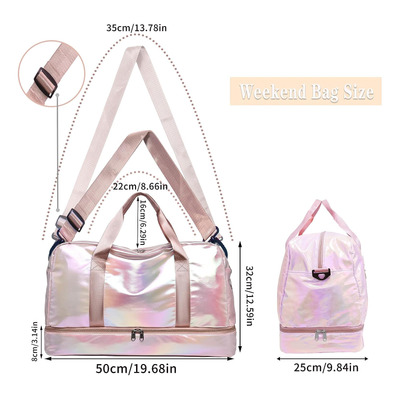 Bolsa De Gimnasio Para Mujer, Bolsa Impermeable Para Fines D