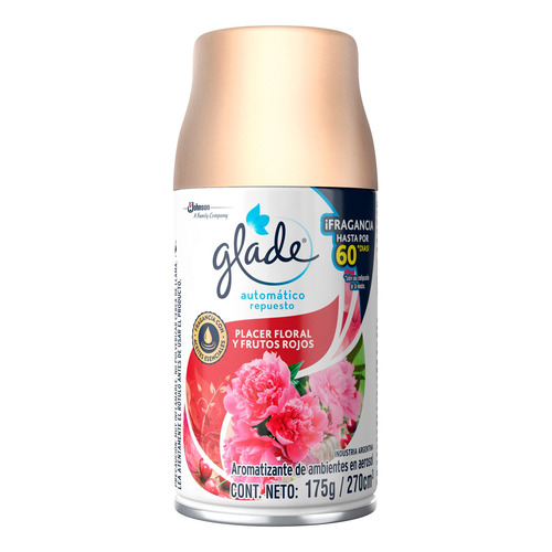 Repuesto aromatizante Glade Automático en aerosol placer floreal y frutos rojos 175 g