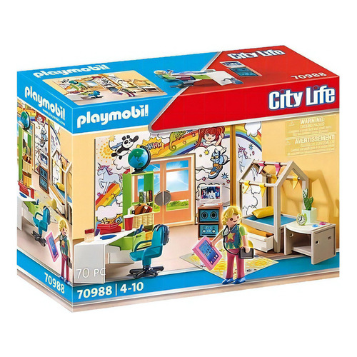 Figura Armable Playmobil Habitación Para Adolescentes 70 Pc