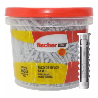 Fischer 616283 Taco Tarugo Universal Sx6 Para Ladrillo Hueco Balde Por 1800 Unidades