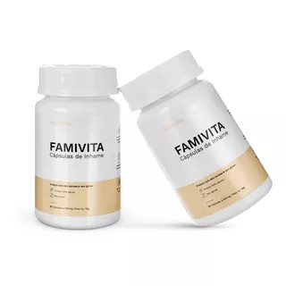 Cápsulas De Inhame Famivita 500mg - Frasco Com 100 Cápsulas Sabor Neutro