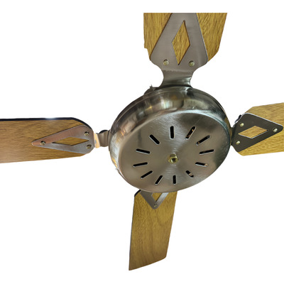 Ventilador De Techo 4 Palas Madera Cuerpo Acero Vs