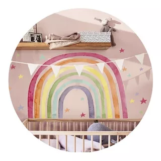 Vinilos Decorativos Infantil Arcoiris Pastel Big