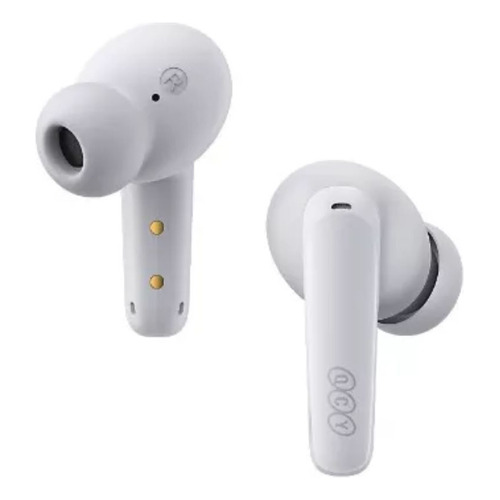 Auriculares Qcy T13x Enc Bluetooth 5.3 Ipx5 de color blanco