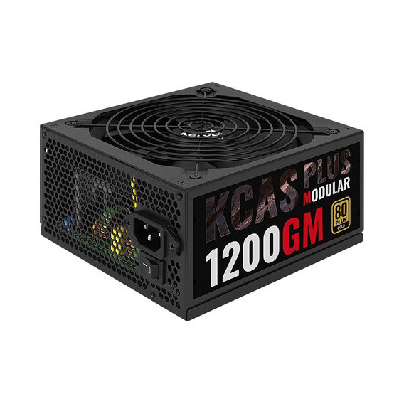 Fuente De Poder Aerocool Kcas Plus 1200w 80 Plus Gold Color Negro