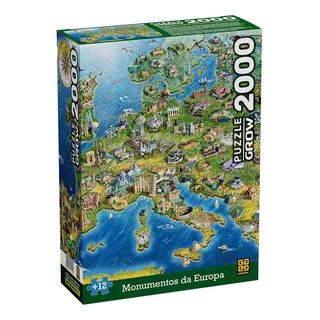 Puzzle 2000 Peças Monumentos Da Europa