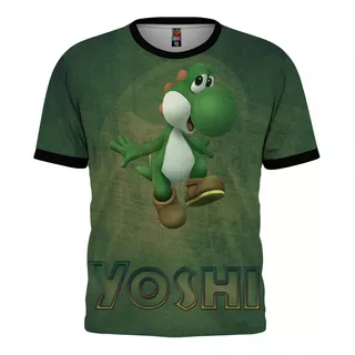 Playera Niños Mario Bros Yoshi Video Juegos Moda Full Print 