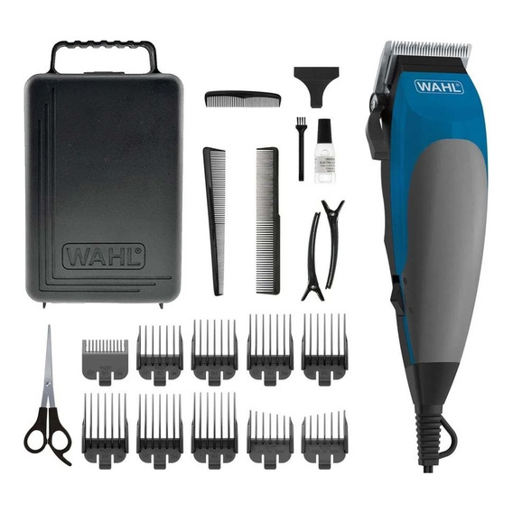 Maquina Corte Wahl Complete Haircutting Kit 20 Piezas Color Azul