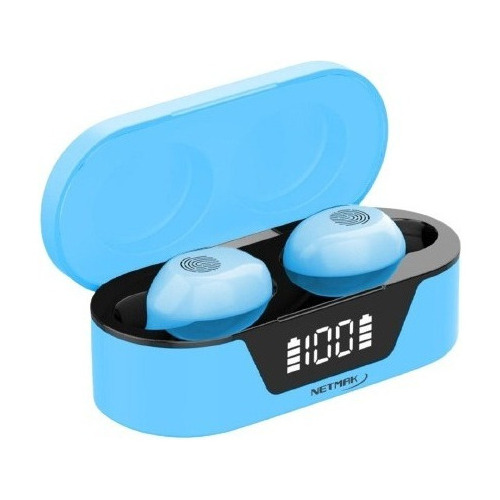 Auriculares Bluetooth 5.0 Inalámbricos In Ear Cómodos Color Celeste