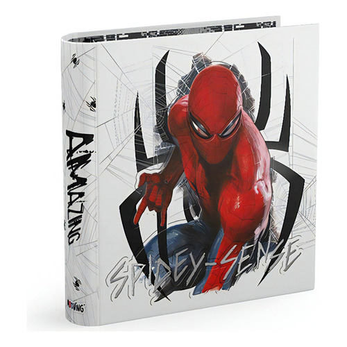 Carpeta Spiderman Hombre Araña Escolar 3 Aros 3 X 40 Mooving Color 2