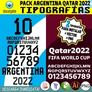 Kit Tipografías Argentina + Mundial Qatar 2022