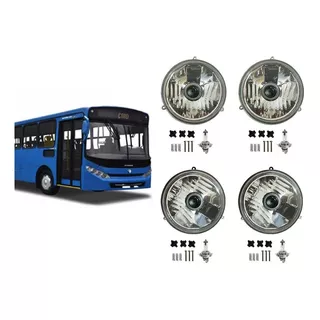 Kit Farol Ônibus Caio Foz Original Fortluz Lente Vidro 2009