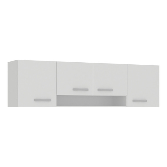 Mueble Armario Aereo Alacena De Cocina 4 Puertas Color Blanco