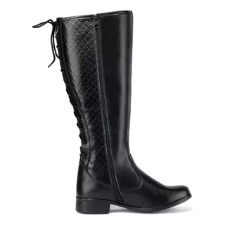 Bota Feminina Over The Knee Cano Alto Amarrar Inverno 2019