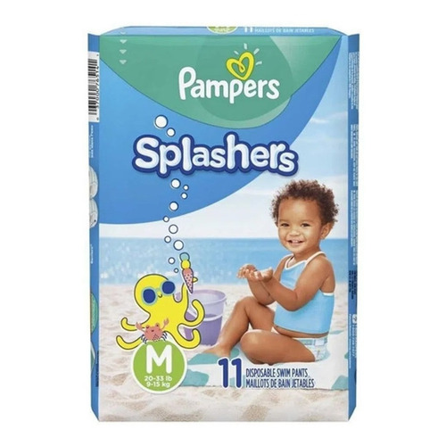 Pampers Splashers Pañales Agua - Ver Talles Tamaño M - 11 Pañales
