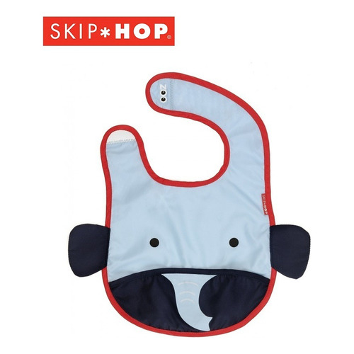 Babero Skip Hop® Zoo Elephant Ready, color azul, talla 1