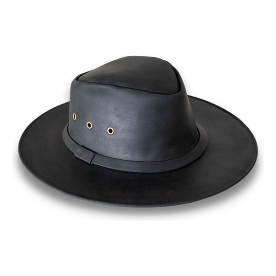 Sombrero De Cuero Negro Anzestral