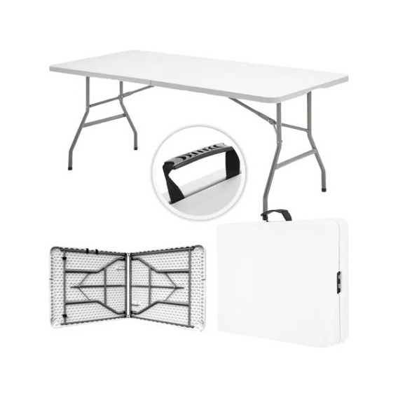 Mesa Plegable Plástico Eventos Exteriores 180cm Portafolio