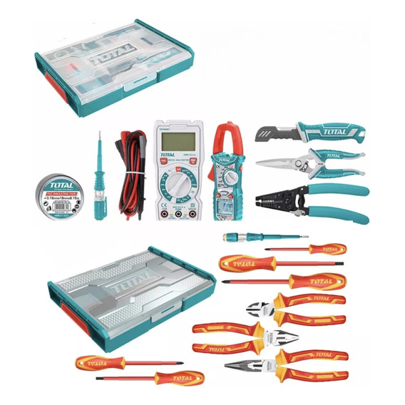 Kit 16 Herramientas Aisladas Electricista 1000w Piezas Total