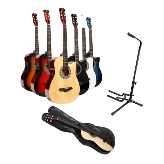 Pack Guitarra Clásica Para Aprender! + Funda + Soporte Pie