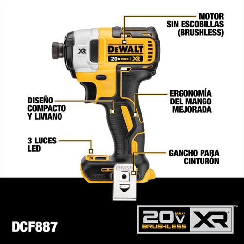 DeWalt XR Dcf887m2 Amarillo