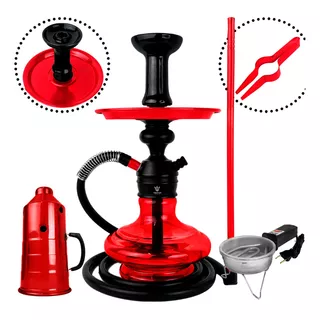 Kit Completo Narguile Triton Zip Hookah Alumínio Fogareiro 